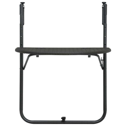 vidaXL Hanging Balcony Table Brown 60x64x83.5 cm Plastic Rattan Look