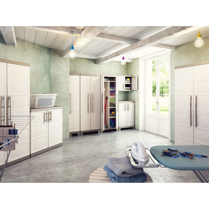 Keter Low Storage Cabinet Excellence Beige and Taupe 97 cm