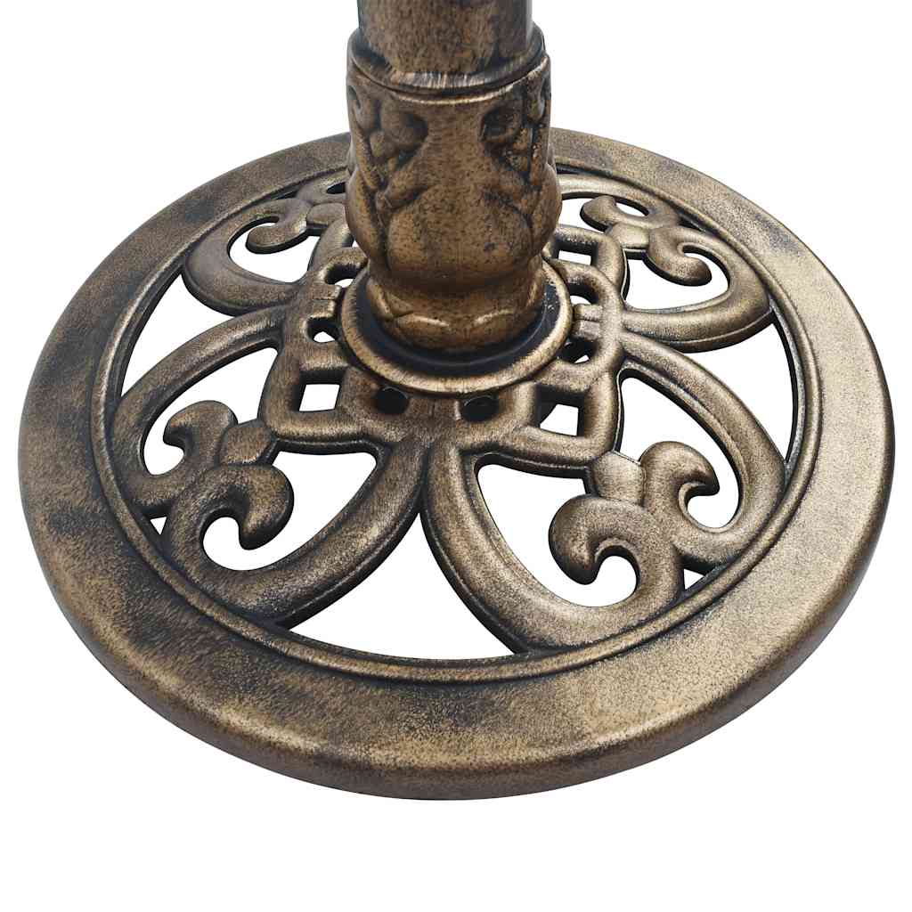 vidaXL Garden Bird Bath Bronze Plastic