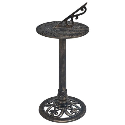 48225 vidaXL Sundial Bronze 35,5x82 cm Plastic