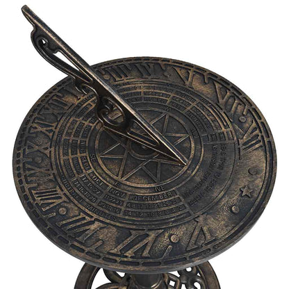 48225 vidaXL Sundial Bronze 35,5x82 cm Plastic