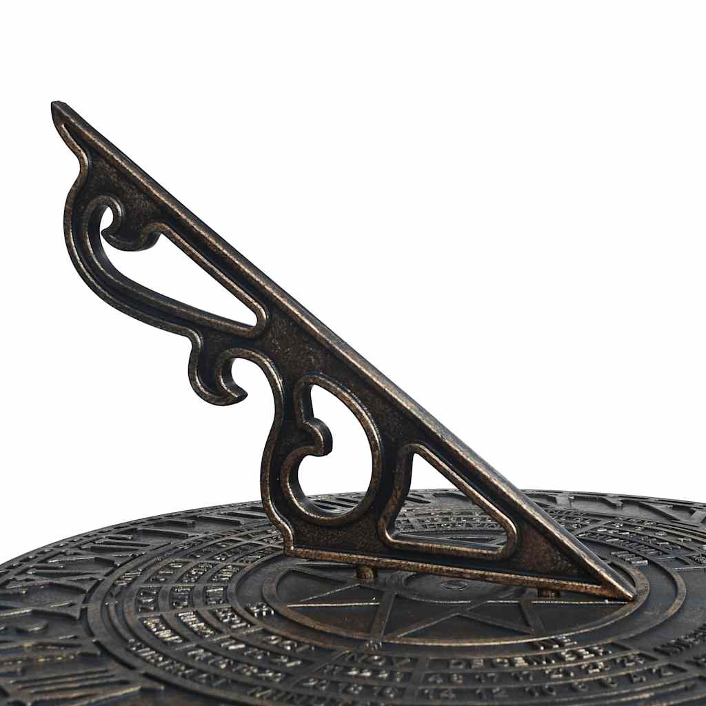 48225 vidaXL Sundial Bronze 35,5x82 cm Plastic
