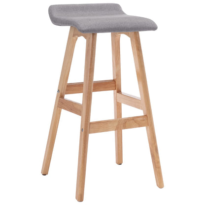 vidaXL Bar Stool Light Grey Fabric