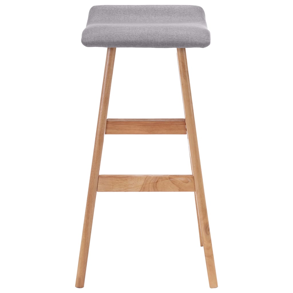 vidaXL Bar Stool Light Grey Fabric