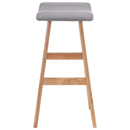 vidaXL Bar Stool Light Grey Fabric