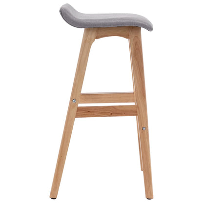 vidaXL Bar Stool Light Grey Fabric