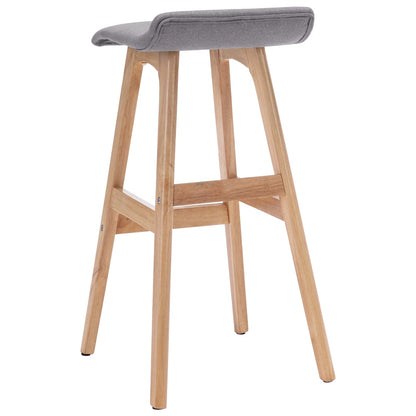 vidaXL Bar Stool Light Grey Fabric