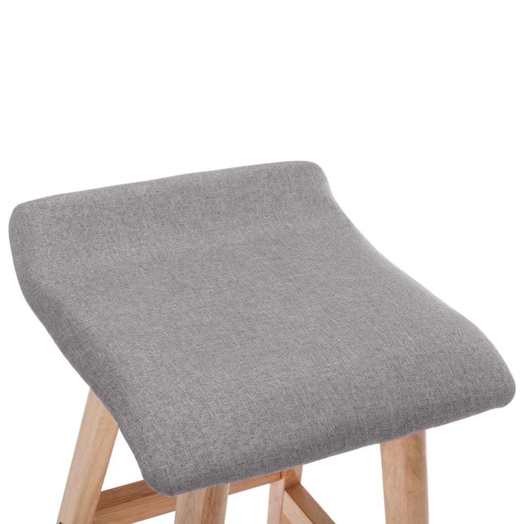 vidaXL Bar Stool Light Grey Fabric