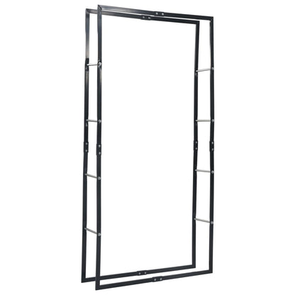 vidaXL Firewood Rack Black 100x25x200 cm Steel