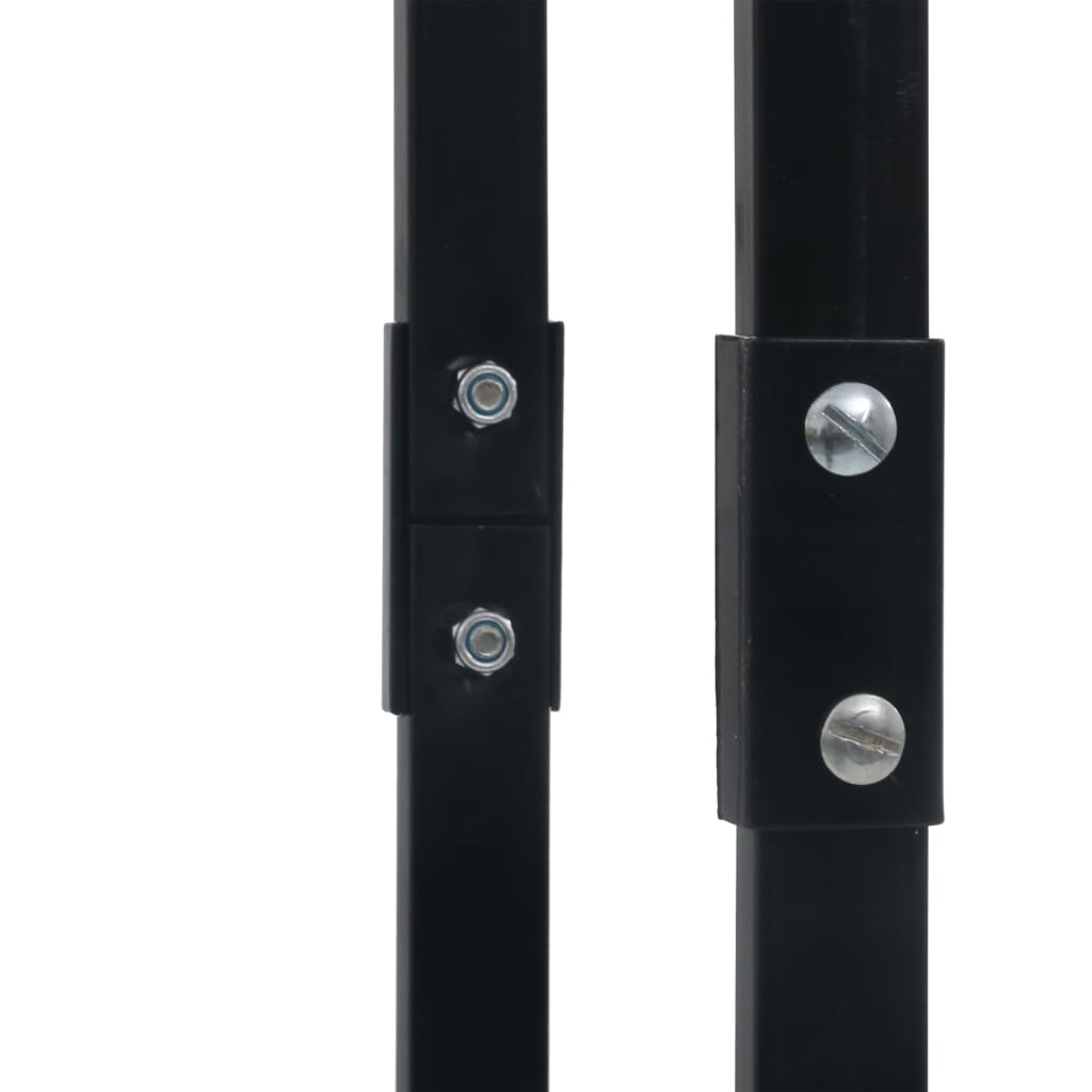 vidaXL Firewood Rack Black 100x25x200 cm Steel