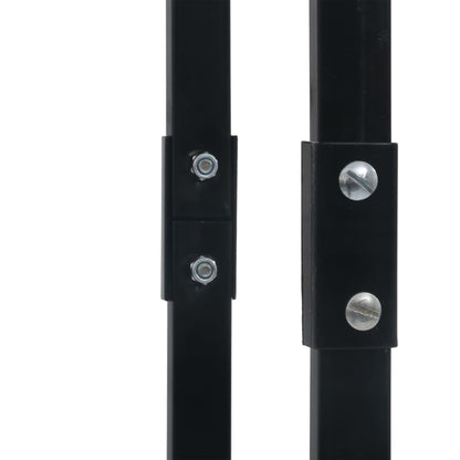 vidaXL Firewood Rack Black 100x25x200 cm Steel
