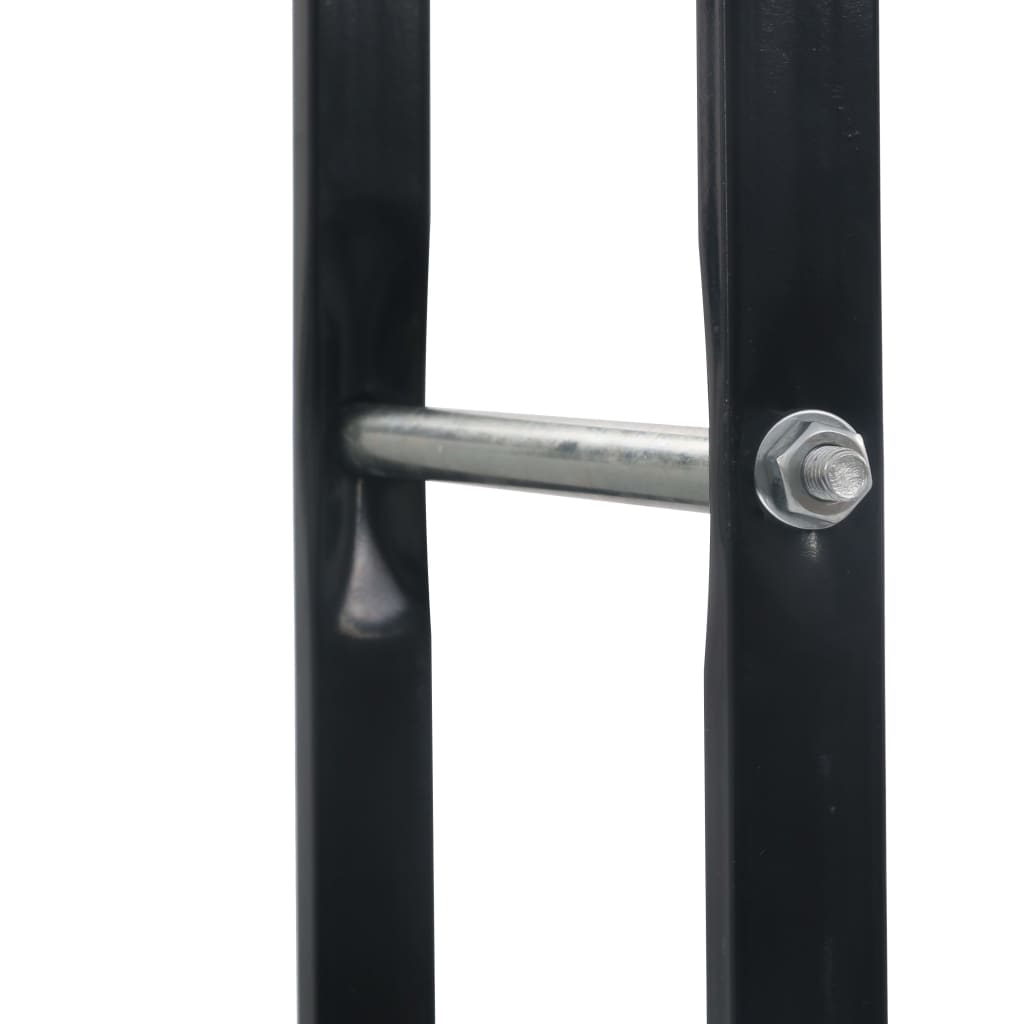 vidaXL Firewood Rack Black 100x25x200 cm Steel