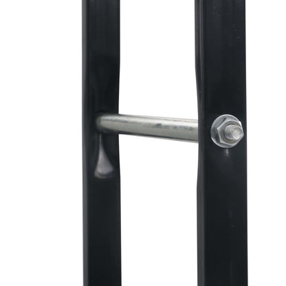 vidaXL Firewood Rack Black 100x25x200 cm Steel