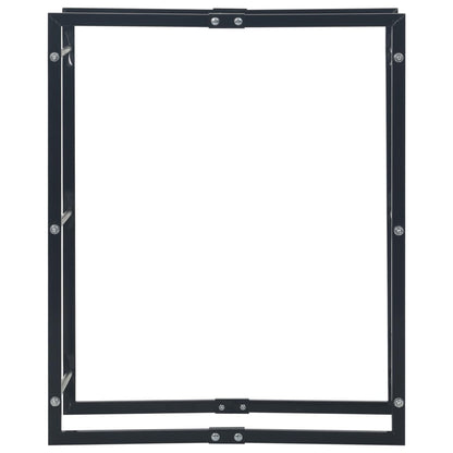 vidaXL Firewood Rack Black 80x25x100 cm Steel