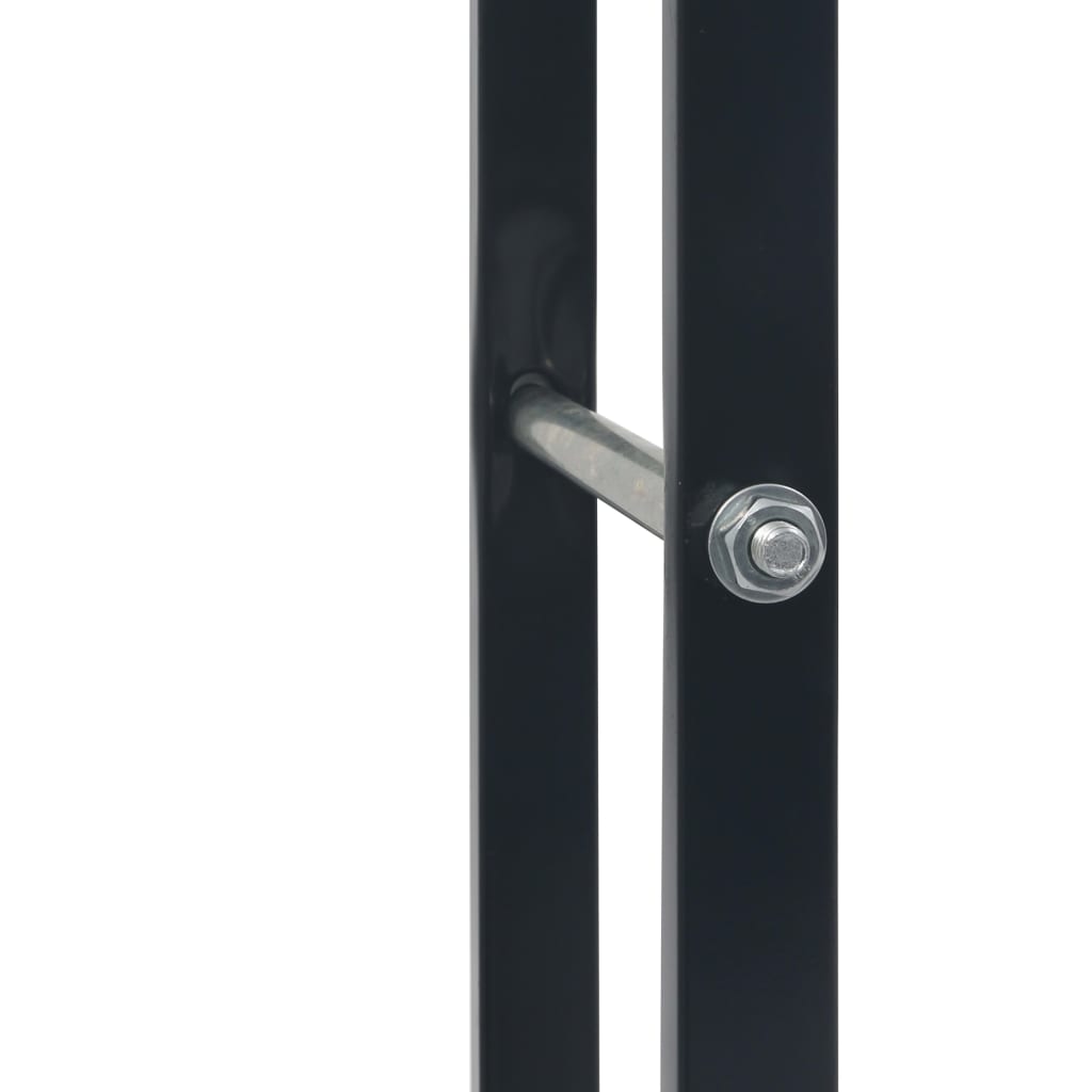 vidaXL Firewood Rack Black 80x25x100 cm Steel