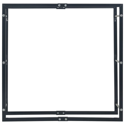 vidaXL Firewood Rack Black 100x25x100 cm Steel