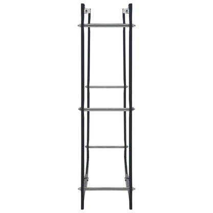 vidaXL Firewood Rack Black 100x25x100 cm Steel