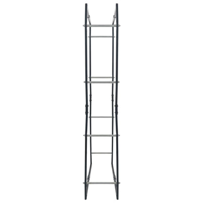 vidaXL Firewood Rack Black 80x25x150 cm Steel