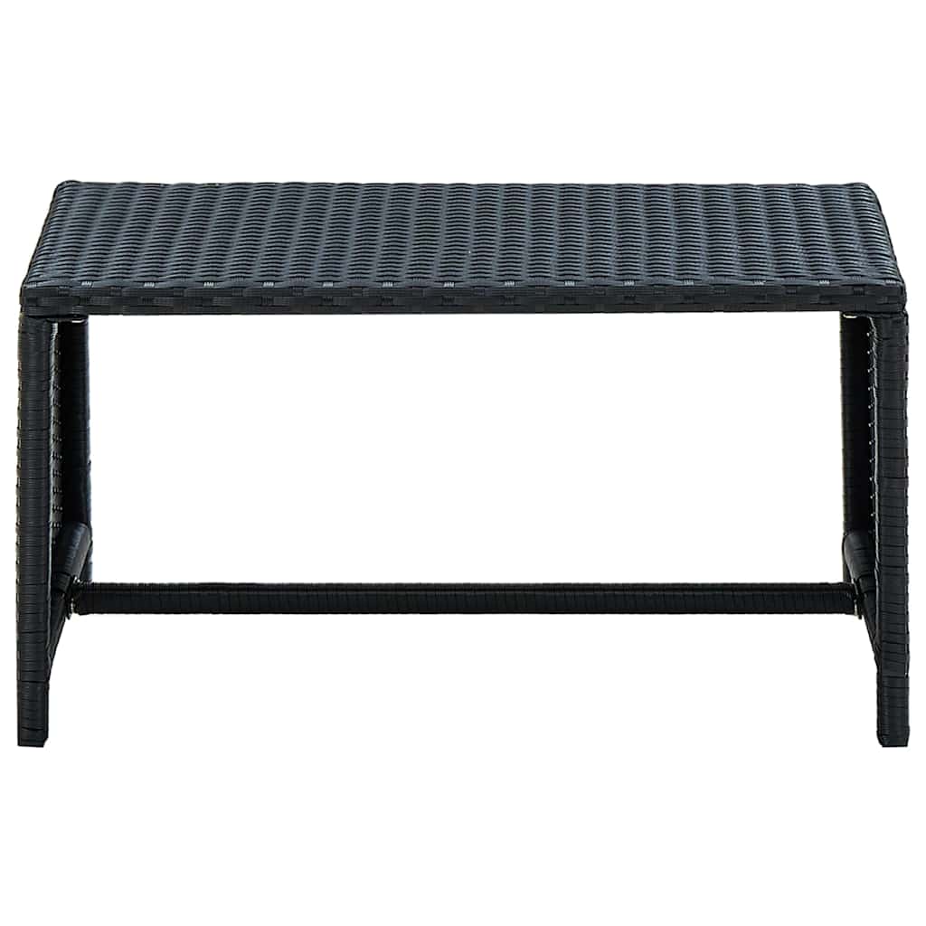 46392 vidaXL Coffee Table Black 70x40x38 cm Poly Rattan