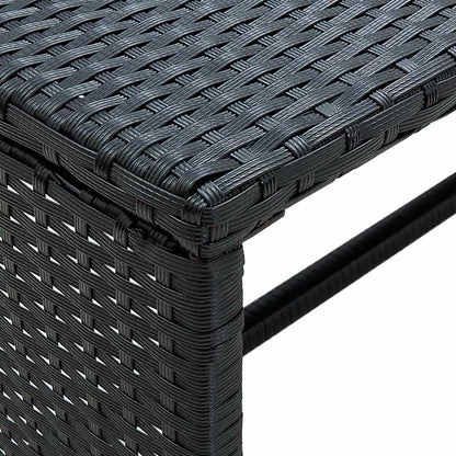 46392 vidaXL Coffee Table Black 70x40x38 cm Poly Rattan