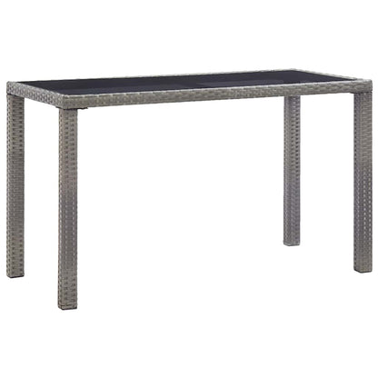 46448 vidaXL Garden Table Anthracite 123x60x74 cm Poly Rattan
