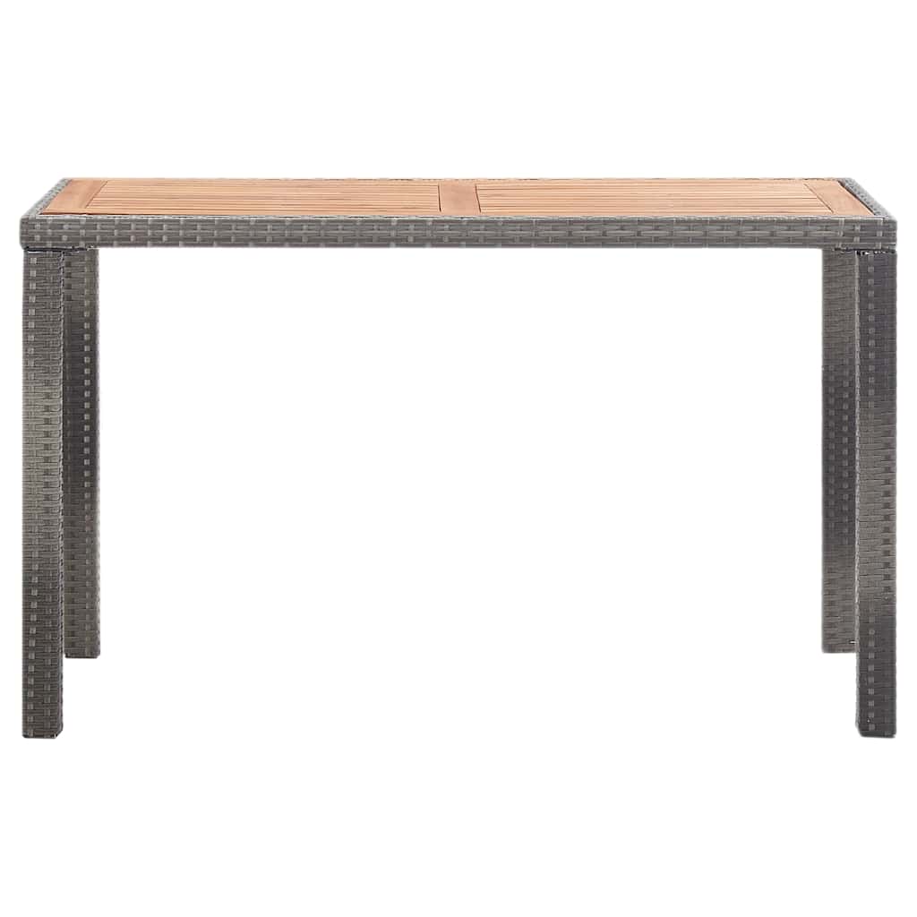 vidaXL Garden Table Anthracite and Brown 123x60x74cm Solid Acacia Wood