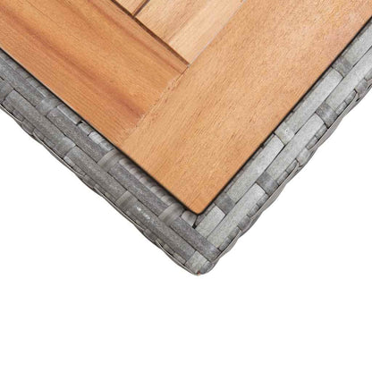 vidaXL Garden Table Anthracite and Brown 123x60x74cm Solid Acacia Wood