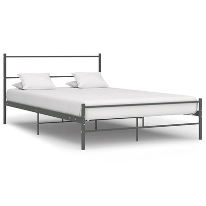 284686 vidaXL Bed Frame without Mattress Grey Metal 120x200 cm