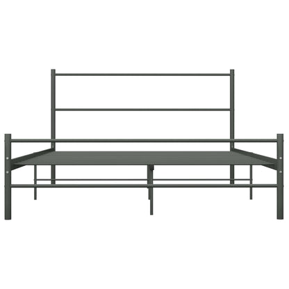 284686 vidaXL Bed Frame without Mattress Grey Metal 120x200 cm
