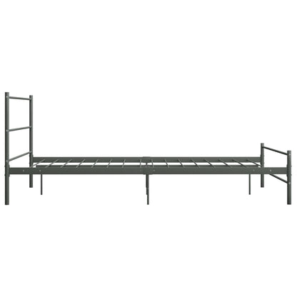 284686 vidaXL Bed Frame without Mattress Grey Metal 120x200 cm