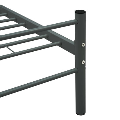 284686 vidaXL Bed Frame without Mattress Grey Metal 120x200 cm