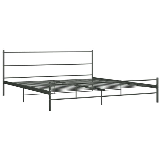 284687 vidaXL Bed Frame without Mattress Grey Metal 200x200 cm