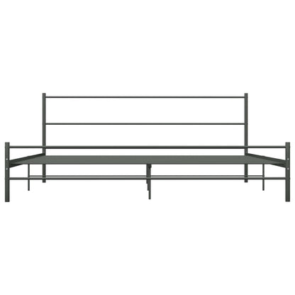284687 vidaXL Bed Frame without Mattress Grey Metal 200x200 cm