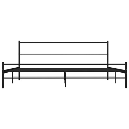 284691 vidaXL Bed Frame without Mattress Black Metal 200x200 cm
