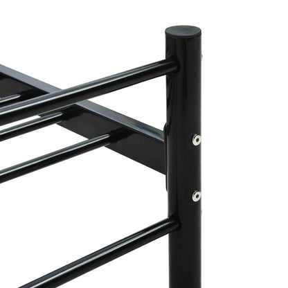 284691 vidaXL Bed Frame without Mattress Black Metal 200x200 cm