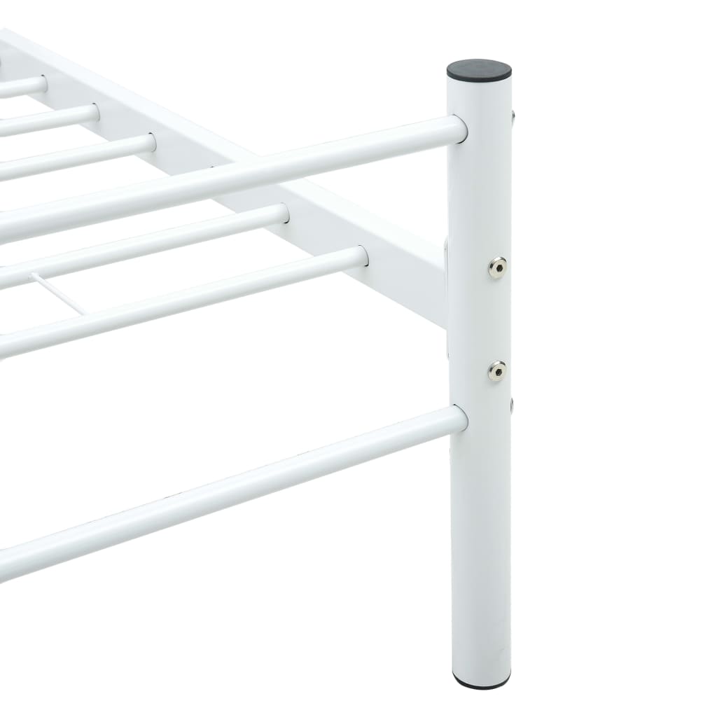 284692 vidaXL Bed Frame without Mattress White Metal 90x200 cm