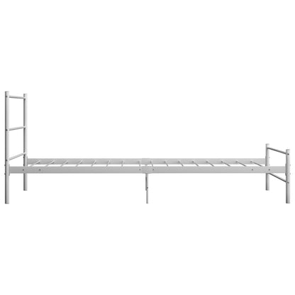 284693 vidaXL Bed Frame without Mattress White Metal 100x200 cm