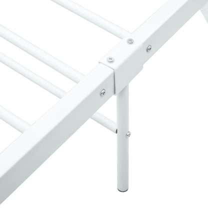 284695 vidaXL Bed Frame without Mattress White Metal 140x200 cm