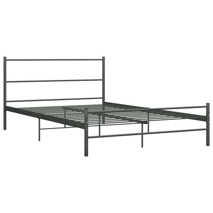 vidaXL Bed Frame | Grey | Metal | Double | Durable | Bed Frame | Rectangular