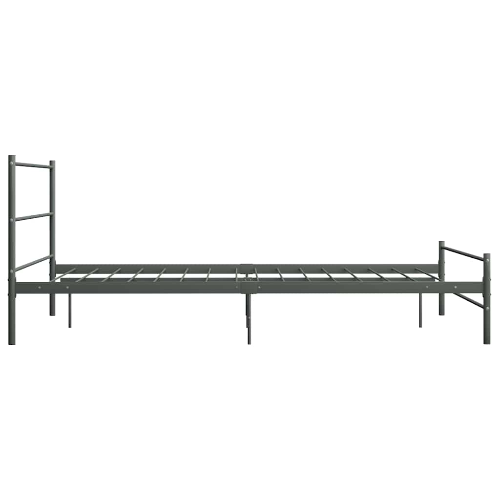 vidaXL Bed Frame | Grey | Metal | Double | Durable | Bed Frame | Rectangular