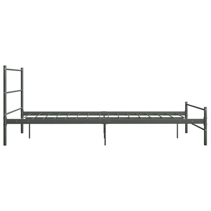 vidaXL Bed Frame | Grey | Metal | Double | Durable | Bed Frame | Rectangular