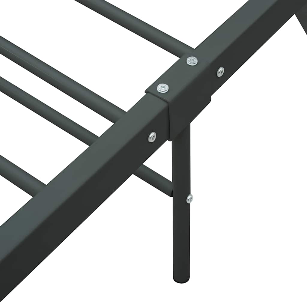 vidaXL Bed Frame | Grey | Metal | Double | Durable | Bed Frame | Rectangular