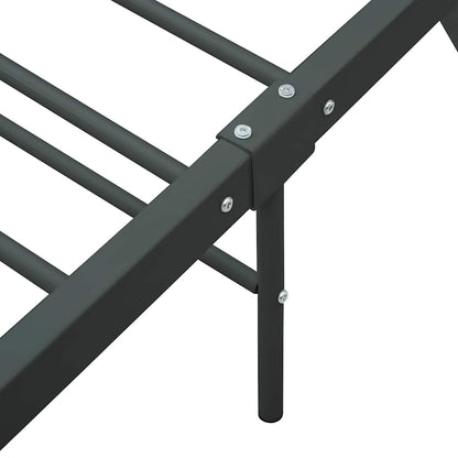 vidaXL Bed Frame | Grey | Metal | Double | Durable | Bed Frame | Rectangular