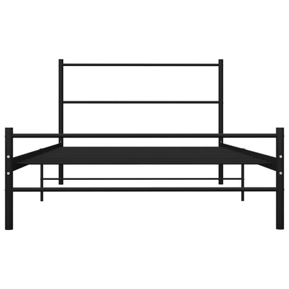 vidaXL Bed Frame | Black | Metal | Single | Durable | Bed Frame | Rectangular