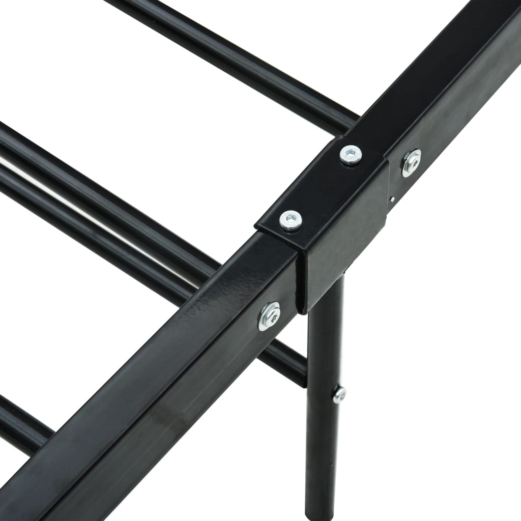 vidaXL Bed Frame | Black | Metal | Single | Durable | Bed Frame | Rectangular