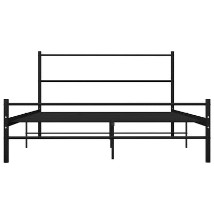 vidaXL Bed Frame | Black | Metal | 140x200 cm | Durable | Bed Frame