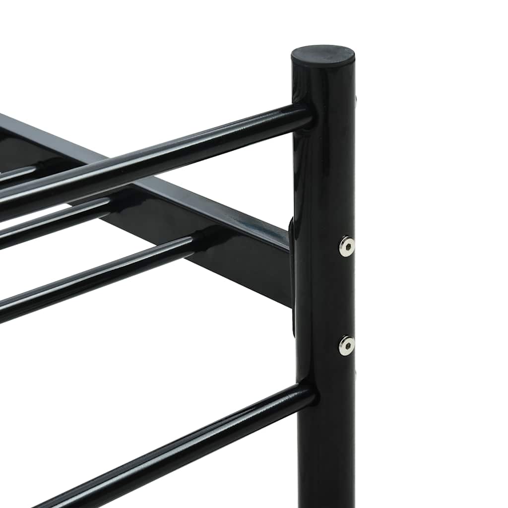 vidaXL Bed Frame | Black | Metal | 140x200 cm | Durable | Bed Frame