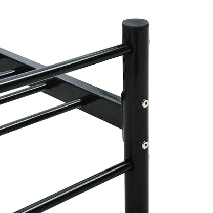vidaXL Bed Frame | Black | Metal | 140x200 cm | Durable | Bed Frame