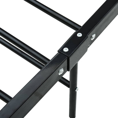 vidaXL Bed Frame | Black | Metal | 140x200 cm | Durable | Bed Frame