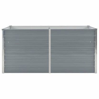 vidaXL Raised Garden Bed 160x80x45 cm Galvanised Steel Grey